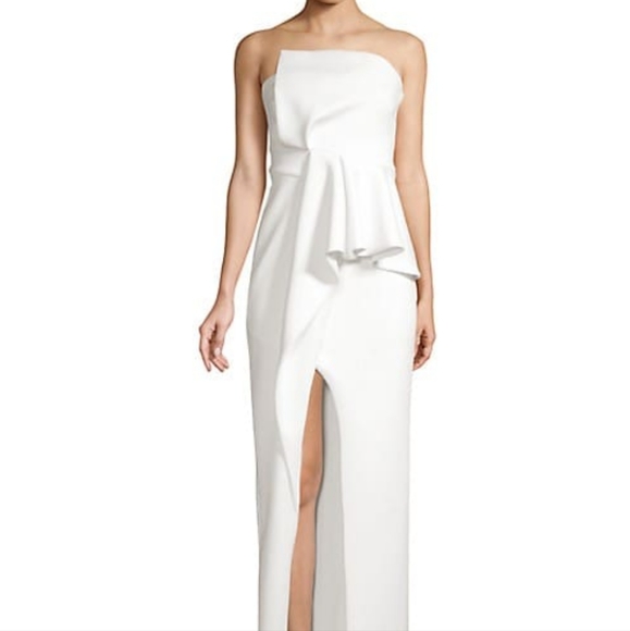 Black Halo Dresses & Skirts - Black Halo Jonas Asymmetrical Draped Gown